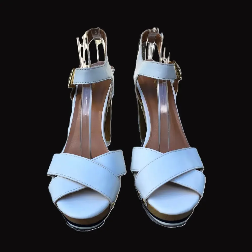 Tommy Hilfiger Whitnee Slingback Wooden Heel Sandals 9.5 - Picture 3 of 13